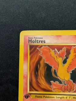 M/NM Pokemon 1st Edition Moltres Fossil Set 27/62 Vintage 1999 - Image 2