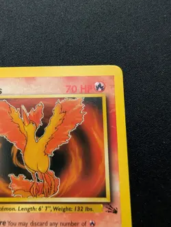 M/NM Pokemon 1st Edition Moltres Fossil Set 27/62 Vintage 1999 - Image 3