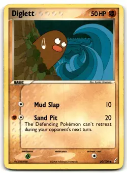2006 EX - Crystal Guardians Pokemon TCG Card #50 Diglett - Image 1