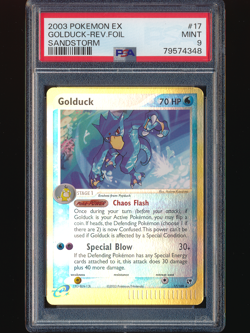 2003 POKEMON GOLDUCK REV REVERSE HOLO FOIL #17 RUBY SAPPHIRE EX SANDSTORM PSA 9 - Image 1