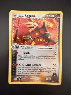Pokemon TCG Team Magma's Aggron Holo Rare Card 7/95 Team Magma vs Team Aqua - Image 1