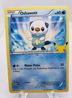 Oshawott 21/25 Non-Holo Celebrations McDonald’s Promo Pokemon Card NM - Image 1