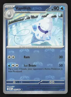 Vanillish (Master Ball Pattern) Common Holo WHT 028/086 NM Pokemon TCG - Image 1