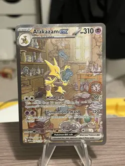 Pokemon Alakazam EX 201/165 Scarlet & Violet 151 Special Illustration Rare Holo - Image 1
