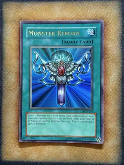 Yugioh Monster Reborn LOB-118 Ultra Rare Original Print VLP - Image 1
