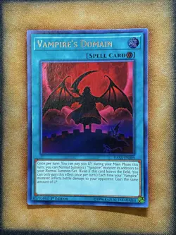 Yugioh Vampire’s Domain DASA-EN009 Secret Rare 1st Ed LP - Image 1