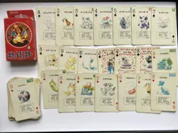 Complete Pokemon Charizard Red Deck Playing Card Poker 1996 Played - Image 1