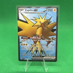 2023 Pokemon 151 Card ZAPDOS EX Full Art Foil Holo Ultra Rare 192/165 - Image 1