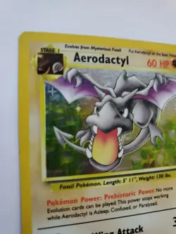 Aerodactyl Fossil Set Holo Pokemon Card Base WOTC - Image 2