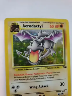 Aerodactyl Fossil Set Holo Pokemon Card Base WOTC - Image 5