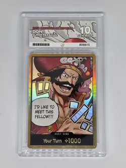 GOL.D.ROGER GOLD DON - OP13 CARRYING ON HIS WILL ACE 10 GEM MINT ONE PIECE CARD - Image 1