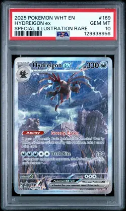 PSA 10 HYDREIGON ex 169/086 | White Flare Full Art Graded Pokemon Card - Image 1