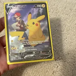 Pokemon Pikachu V Full Art Promo Holo SWSH143 Sword & Shield Card - Image 1