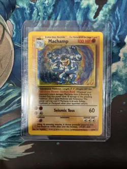 Pokemon TCG Machamp Holo Unlimited Rare 1st Edition Card 8/102 - Image 1