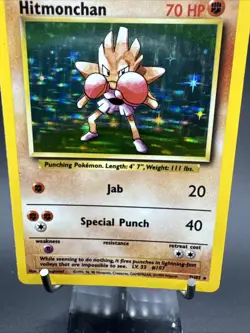 Hitmonchan 7/102 Holo Rare Vintage Pokemon Card Base Set - Image 3