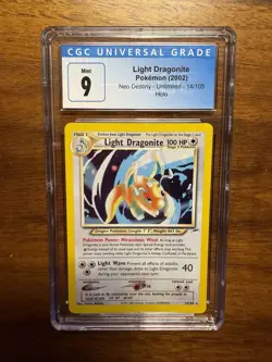 CGC 9 MINT Light Dragonite 2002 Neo Destiny 14/105 Holo Pokemon Card - Image 1