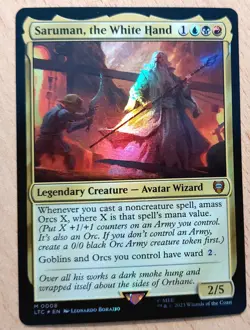 Mtg Magic: +FOIL+ Saruman, die Weiße Hand/ the White Hand, Commander, Mint - Image 3