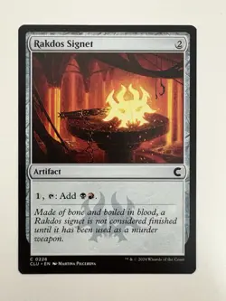 Rakdos Signet MTG Magic the Gathering Card NM Near Mint CLU - Image 1