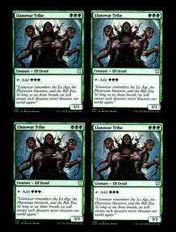MRM ENGLISH 4x Tribu de Llanowar - Llanowar Tribe MTG Magic KHC - Image 1