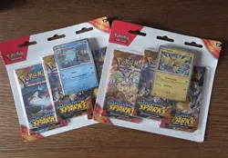 Pokemon TCG Surging Sparks 3 Pack Blister Pack X2 Scarlet And Violet - Image 1