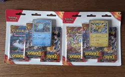Pokemon TCG Surging Sparks 3 Pack Blister Pack X2 Scarlet And Violet - Image 2