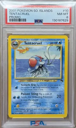2001 POKEMON SOUTHERN ISLANDS PROMO #10 TENTACRUEL PSA 8 - Image 1