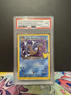 2021 POKEMON CELEBRATIONS CLASSIC COLL #8 DARK GYARADOS-HOLO PSA 9 - Image 1