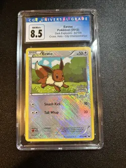 Pokemon TCG Eevee Dark Explorers 84/108 Cross Holo City Championships CGC 8.5 - Image 1
