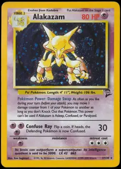 Alakazam 1/130 Pokemon TCG Base Set 2 Holo Rare - Image 1