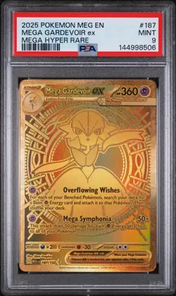 2025 Pokemon Meg En-Mega Evolution #187 Mega Gardevoir Ex Mega Hyper Rare PSA 9 - Image 1
