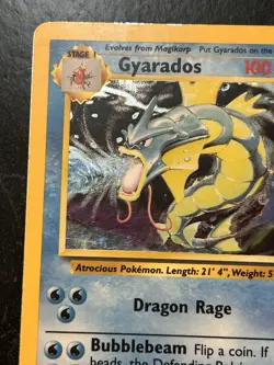 Pokemon TCG Gyarados 6/102 Base Set Unlimited Holo Rare MP - Image 3