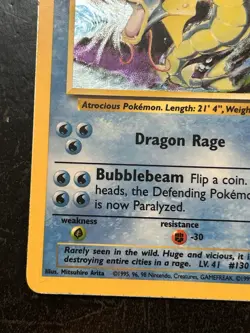Pokemon TCG Gyarados 6/102 Base Set Unlimited Holo Rare MP - Image 4
