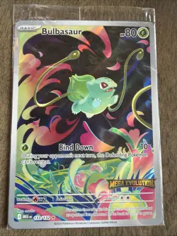 Pokemon TCG Bulbasaur #133/132 ME01: Mega Evolutions Illustration Rare SEALED - Image 1