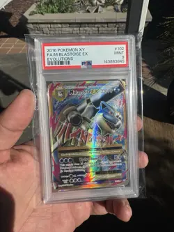 Pokemon XY Evolutions 2016 Full Art M Mega Blastoise EX 102/108 PSA 9 MINT - Image 3