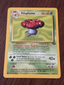 1999 Pokemon Jungle French Vileplume 31/64 Non-holo Rare NM/LP Nintendo TCG - Image 1