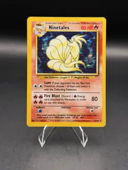 Ninetails 12/102 Holo Rare Base Set Unlimited Pokemon TCG 1999 (MP) - Image 1