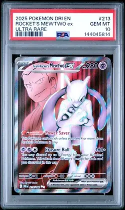 ROCKET'S MEWTWO EX - 2025 POKEMON DRI EN-DESTINED RIVALS 213 - PSA 10 💎 - Image 1