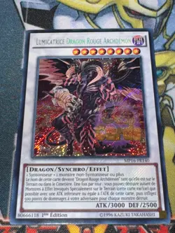 CARTE Yu Gi Oh LUMICATRICE DRAGON ROUGE ARCHDEMON MP16-FR140 1ere edition - Image 1
