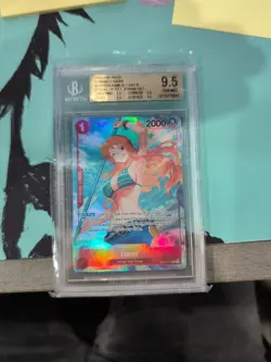 2022 One Piece OP01-Alternate Art #016 Nami Errata "Up to 1" BGS 9.5 GEM MINT - Image 1