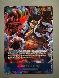 ONE PIECE CARD GAME MONKEY.D.LUFFY (BLUE) OP11-118 P-SEC AA PLAYED (ENGLISH VER) - Image 1
