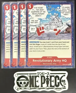4x One Piece OP05-021 UC Revolutionary Army HQ - ENG - Play Set - Regular - NM/M - Image 1