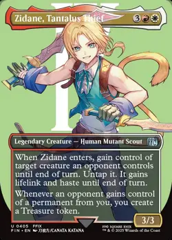 MTG Zidane, Tantalus Thief Borderless Full Art ** Final Fantasy ** English - Image 1