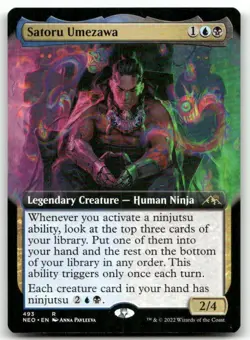 Satoru Umezawa (Extended Art) #493 (NM) Kamigawa Neon Dynasty NEO Magic MTG - Image 1