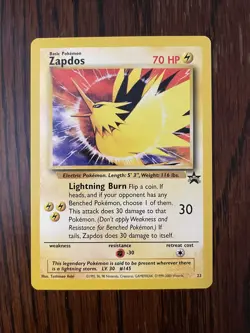 Pokemon Zapdos #23 WOTC Black Star Promo Near Mint Condition - Image 1