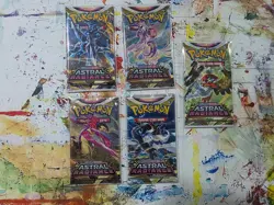 Pokemon TCG Astral Radiance Booster Packs x5 - Complete Art Set w/ Sleeves - Image 1