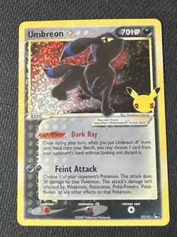 Pokemon TCG Umbreon Star 17/17 Celebrations Classic Collection NM - Image 1