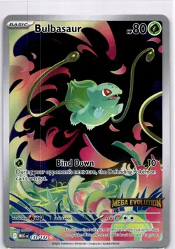 Pokemon Bulbasaur (Stamped) 133/132 ME01: Mega Evolution Illustration Rare NM/M - Image 1