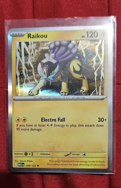 X3 Raikou 048/132 Mega Evolution Cosmos Holo Promo Pokemon Card Near Mint - Image 4