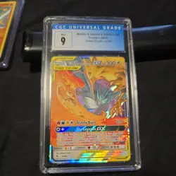 Moltres & Zapdos & Articuno GX 44/68 - Pokemon Hidden Fates CGC 9 Mint - Image 1