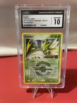 Pokemon TCG Scyther EX FireRed & LeafGreen 29/112 Reverse CGC Gem Mint 10 2004 - Image 1